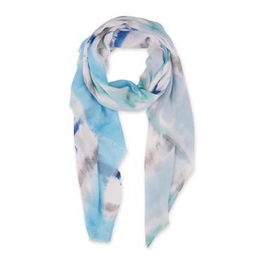 Imagem de Cachecol Skye Tie Dye - Azul/Cinza, Azul/cinza, 70x35"