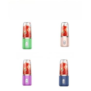 Imagem de Espremedor Elétrico Mini Liquidificador Portátil 4 Lâminas De Suco De Alimentos Misturador 400ml(1 COPO 4 CORES)