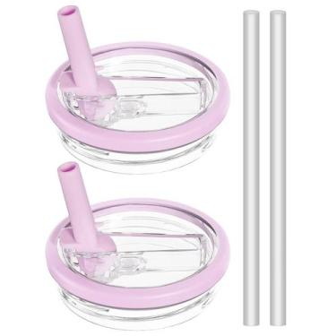 Imagem de Tampa Tumbler Flip Straw de substituição de 1,2 L para Stanley 40 onça