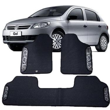 Imagem de Jogo tapete emborrachado 3 peças volkswagen gol g6 gvi traseiro inteir