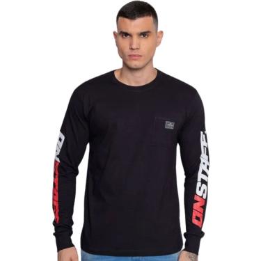 Imagem de Camiseta Masculina Onbongo Manga Longa Preta ON377 Preto