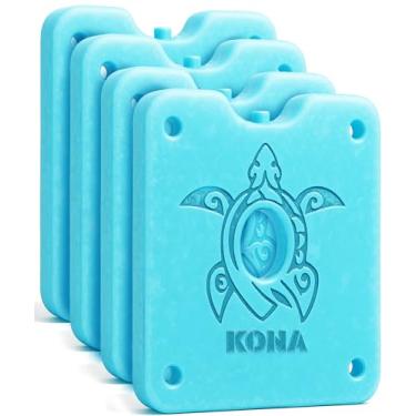 Imagem de Kona Grandes bolsas de gelo reutilizáveis para refrigeradores – bolsas de gelo mais frias com design de tartaruga para resfriados de longa duração, pacotes de freezer, bolsas de gelo resfriadoras –