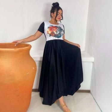 Imagem de Vestido de Dança Coreografia Plus Size LEÃO BRILHO Moda Evangélica - M
