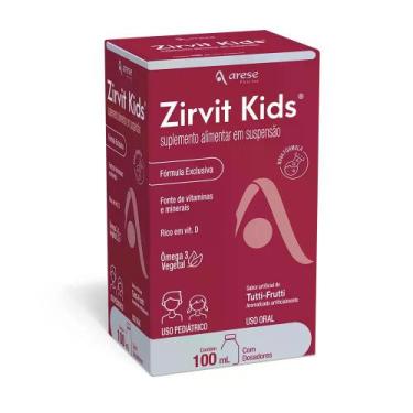 Imagem de Suplemento Alimentar Líquido Arese Zirvit Kids Sabor Tutti-Frutti 100m