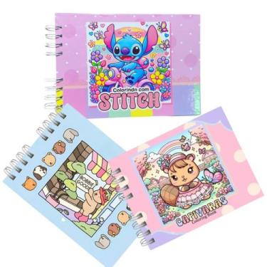 Imagem de Kit 3 Livros Colorir 50 fl Bobbie Goods + Capivara + Stitch - Magalu P