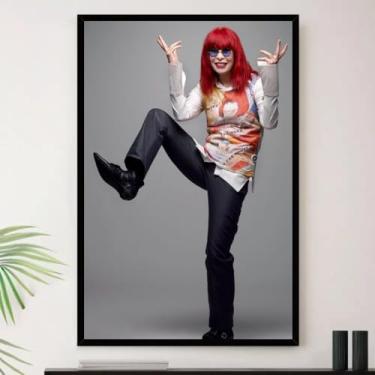 Imagem de Genérico, Quadro Rita Lee Rock Dançando Musica Decorativo A4 23x33cm