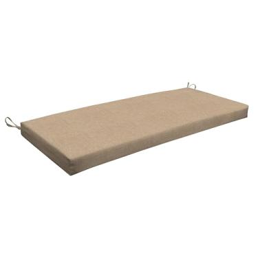 Imagem de Honeycomb Almofada de banco Essentials para ambientes externos, 112 x 45 cm, almofada de cadeira de pátio com textura neutra Hampton