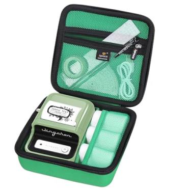 Imagem de Aproca Estojo de armazenamento rígido portátil verde, para NIIMBOT B21 sem tinta, impressora de etiquetas portátil e fitas de etiquetas