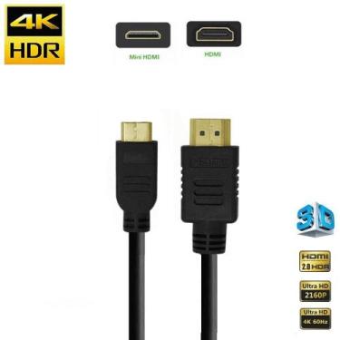 Imagem de Cabo Hdmi X Mini-Hdmi 2.0 4K 2160P Hdr Alta Velocidade 30Cm - Worldvie