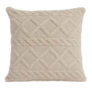 Imagem de Almofada Decorativa Cheia Winter Felpudo Bege Com Enchimento 42x42cm - Jolitex