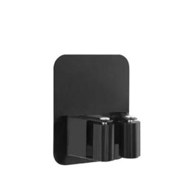 Imagem de Suporte de esfregão de aço inoxidável 304, gancho organizador de parede para esfregão, escova, vassoura, cabide para esfregão, cozinha, banheiro, armazenamento, gancho forte, preto, 1 peça, 01