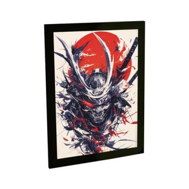 Imagem de Quadro Decorativo Anime Samurai Ilustração Oni Decoração Poster Quarto Sala