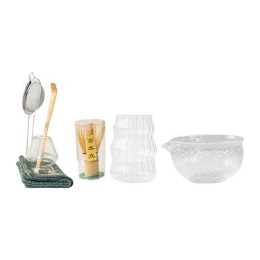 Imagem de Colaxi Conjunto de chá matcha cerimonial japonês com 7 peças, tigela de mistura tradicional, acessórios para cerimônia matcha para família e amigos,