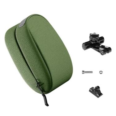 Imagem de oshhni Bolsa de selim para bicicleta de estrada, bolsa de armazenamento para bicicleta, capa rígida, multiuso, para selim de bicicleta para deslocamento, Verde