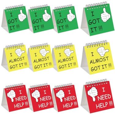 Imagem de Harloon 48 peças I Need Help Mini Flip Chart Sinais de Autoavaliação Cartões de Gestão de Comportamento Ferramentas de Sala de Aula para Crianças Professores Sala de Aula Comportamento Escolar Comportamento Educacional e Aprendizado Suprimentos