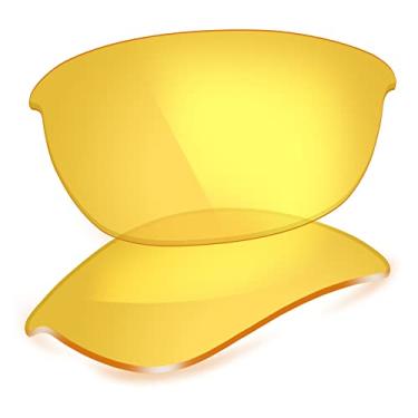 Imagem de ThunderClap Lentes de policarbonato de substituição para óculos de sol Oakley Half Jacket 2.0 OO9144 - Amarelo cristal