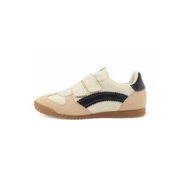 Imagem de Tênis Piccadilly com Velcro, Bege e Preto, Sola de Borracha (Off White, BR, Adulto, Numérico, 41)