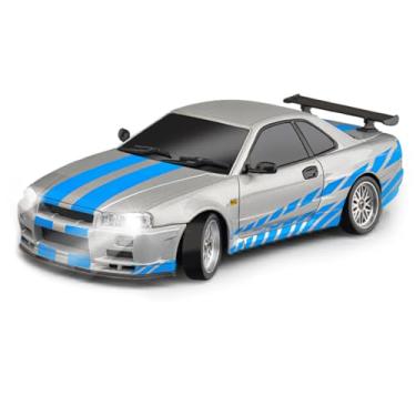 Imagem de RC Drift Car LDRC LD1899 1/18 GTR R34 2.4GHz RWD RC Rally Car with Alloy Shell Remote Controlled Racing Cars for On-Road Drifting for Adults