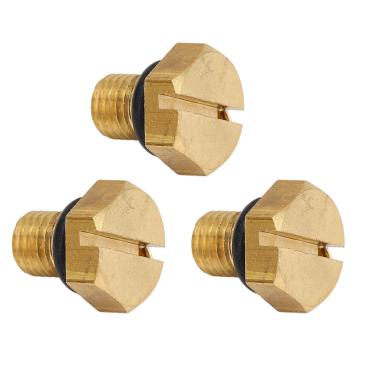 Imagem de Parafuso de Drenagem Tigela Flutuante do Carburador, Vedação de Cobre e Borracha 3 Unidades Compatível Com Motor Externo 2T 40 50 60 75 a 90 Cavalos de Potência Compatível Com