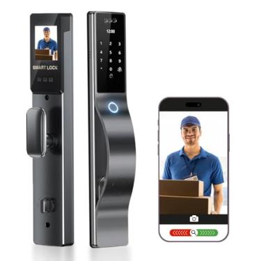 Imagem de Fechadura de porta We Technology, reconhecimento facial 3D, impressão digital, senha, cartão IC, chave, preta