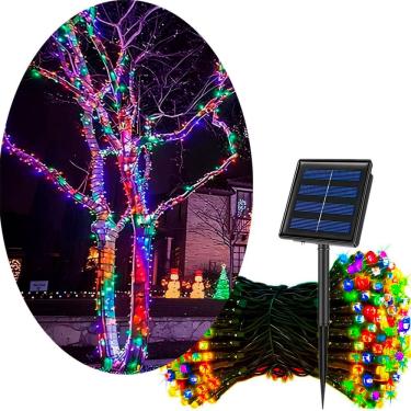 Imagem de Pisca Luzes LEDs Fio Solar Colorido 500 Lâmpadas Natal 50m