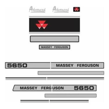 Imagem de Kit Adesivo Colheitadeira Ceifa Mf 5650 Advanced 2001 - Spts
