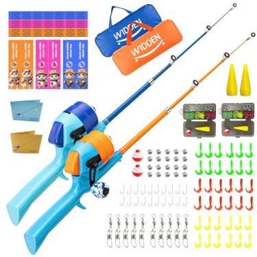 Imagem de WIDDEN Vara de Pesca Infantil, Vara de Pesca Telescópica, Vara de Pesca Dobrável para Crianças E Carretel com Caixa de Equipamentos, Linha de Pesca, Bobber E Iscas Macias para Meninos, Meninas, Jovens