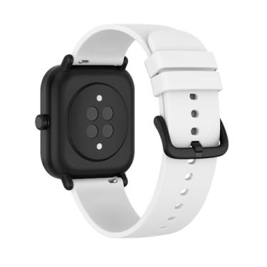 Imagem de Nandos-Store - Pulseira de Silicone NSmart compatível com Amazfit BIP - Amazfit Gtr 42mm - Active 40mm e 44mm - Galaxy Watch 42mm - Gear S2 Classic (Branca)