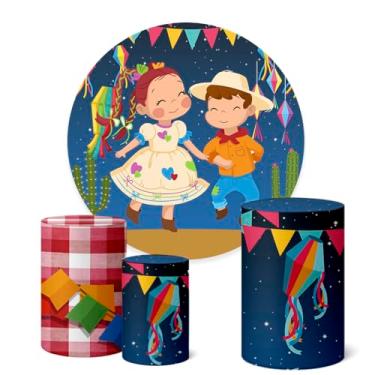 Imagem de Trio Capas Cilindro + Painel Redondo Festa Junina (K1FJN054)