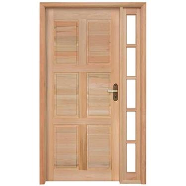 Imagem de Porta de Almofadas com Marco e Vitrô de Um Lado Rondosul Natural