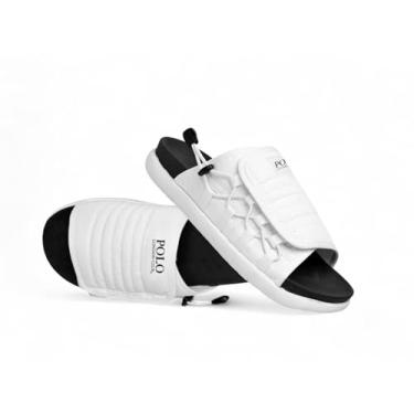 Imagem de Chinelo Unissex Polo London Club 2.0 Slide Masculino Nuvem Anatômico Confortável Leve Macio Moderno Original (Branco, BR, Adulto, Numérico, 40)
