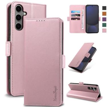 Imagem de YunuBeyii Capa Carteira para Samsung S24 FE - [Bloqueio RFID] Capinha Flip Magnética para Celular de Couro PU de Luxo com Suporte,Case Proteção,Rsistente,Antichoque, Rosa