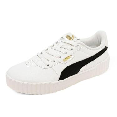 Imagem de Tênis Puma Carina 3.0 BDP White Black Gold, 36, Branco