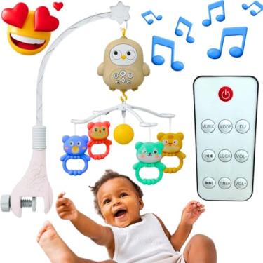 Imagem de Mix Brinquedos Educativos Bebê Kit Cubos Encaixe peças Volante Musical xilofone Escolha Seu Presente natal Ideal caranguejo fujão pinguim para banho criança 1 ano (Mobile com controle remoto)