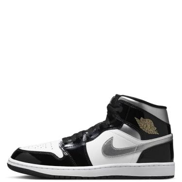 Imagem de Tênis masculino Air Jordan 1 Mid SE (HV0789-010, preto/branco/ouro metálico/prata metálico), Preto/Branco/Ouro Metálico/Prata Metálica, 39 BR
