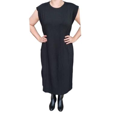 Imagem de Vestido Preto Arruaça Com Bolso Básico Plus Size