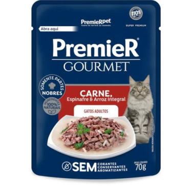 Imagem de Sachê Premier Gourmet Gatos Adultos sabor Carne 70 g - PREMIER PET