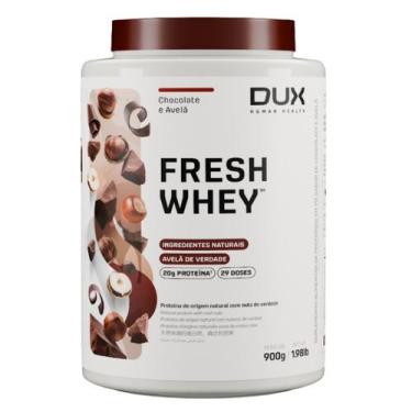 Imagem de Whey Protein Fresh Whey Pote 900g Dux Human Health, Chocolate Belga e 