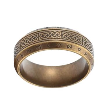 Imagem de Sinoyp Anel de nó viking para homens – Pulseira nórdica de aço inoxidável com runa Elder Futhark, joia de simbolismo nórdico para mitologia (10)