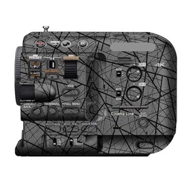 Imagem de Adesivo de capa de câmera para Sony FX6 protetor de câmera película protetora anti-arranhões decoração FX 6 (cinza cruzado)