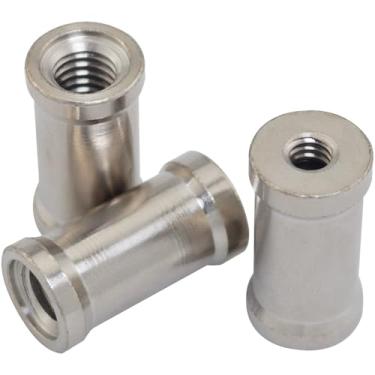 Imagem de FMHXG 3 peças de parafusos de suporte de flash C7 fêmea 1/4 a 3/20.3 cm adaptadores fêmeas adaptadores de câmera adaptadores de parafuso de tripé adequados para estúdio, monopés, sistemas de trilho de