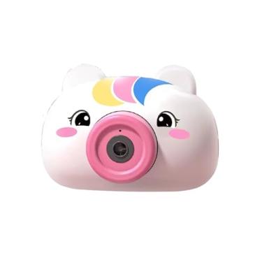 Imagem de Câmera de bolhas de sabão infantil com Luzes LED e Som - Brincadeira Ar Livre - 2 Refis de Sabão, Alça Portátil e Design Seguro para Crianças a Partir de 3 Anos (Unicórnio Kellpy)