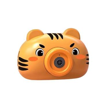 Imagem de Câmera de bolhas de sabão infantil com Luzes LED e Som - Brincadeira Ar Livre - 2 Refis de Sabão, Alça Portátil e Design Seguro para Crianças a Partir de 3 Anos (Tigre Fred)