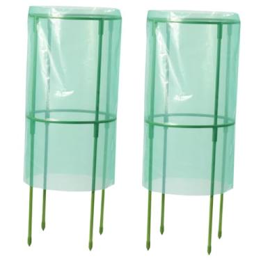 Imagem de WeiLaiKeQi Protetor de mudas de jardim para plantas, acessório resistente para proteção de plantas contra animais, gaiola para plantas, mini estufa, 2 Partes