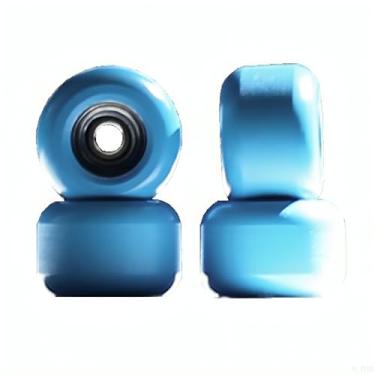 Imagem de NOAHWOOD Fingerboard & Skateboard Wheels, Blue, Small, 6 Inch, Silent, Durable, Non-Skid, Strong Grip, Handmade, 2 pcs Grip Tape