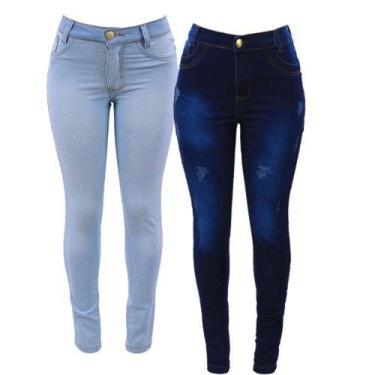 Imagem de Kit 2 Jeans Feminina Calça Skinny Modelo e Cores - Apollogy, 40