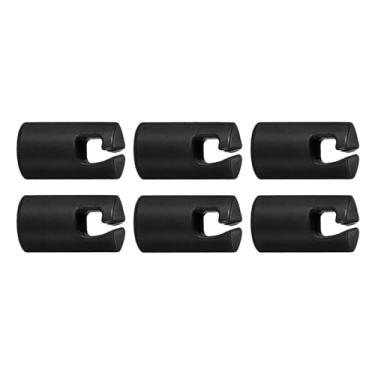 Imagem de kowaku Tampa Protetora para Proteção de Trampolim, à Prova D'água, Resistente, Reparo de Substituição, Tampa de Haste de Concha de Trampolim para Jardim, Preto 6 unidades