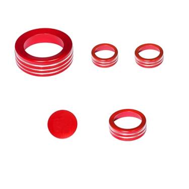 Imagem de KUJOOY Para Ford Bronco Sport 2021 2022 2023 2024 2025 ar condicionado AC botão tampa botão acabamento acessórios interiores (vermelho, Bronco Sport 2025 Up)