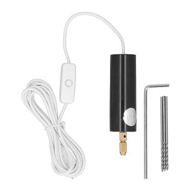 Imagem de Mini Mini Brill Hand Set Power Power Mini Brill sem fio com 3 bits de broca Clear hexagonal para jóias DIY Making Arts Arts Material Abs 126g 3x11.5cm