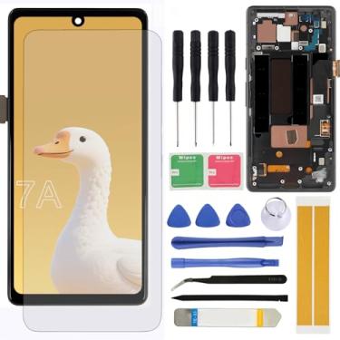 Imagem de Substituição de tela para Google Pixel 7A LCD GWKK3, GHL1X, G0DZQ, G82U8 15.5 cm Display LCD Touch Screen Digitalizador com moldura de ferramentas de reparo